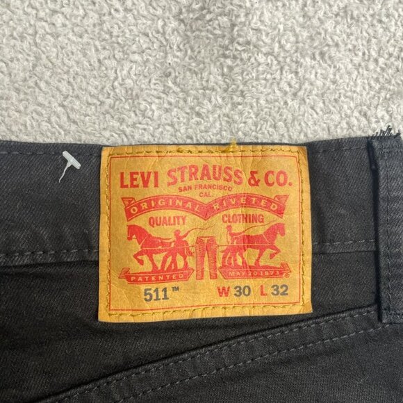 NEW Levis 511 Slim Men's W30 L32  Black Jeans Advanced Stretch - Picture 4 of 7